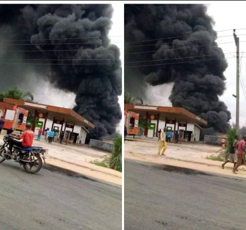 Filling Station 'set ablaze' In Bayelsa Over Alleged Sale Of Illegally Refined Petroleum Product
