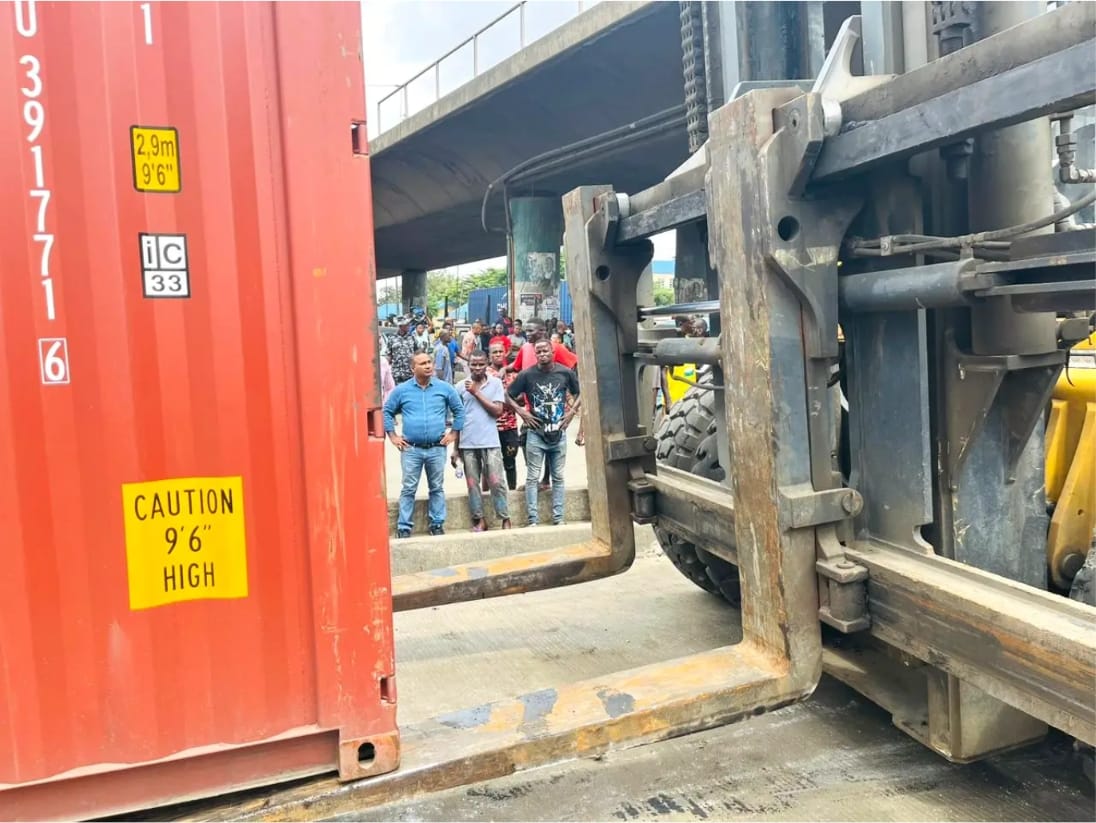 Lagos Container Accident: One Dead, Many Injured