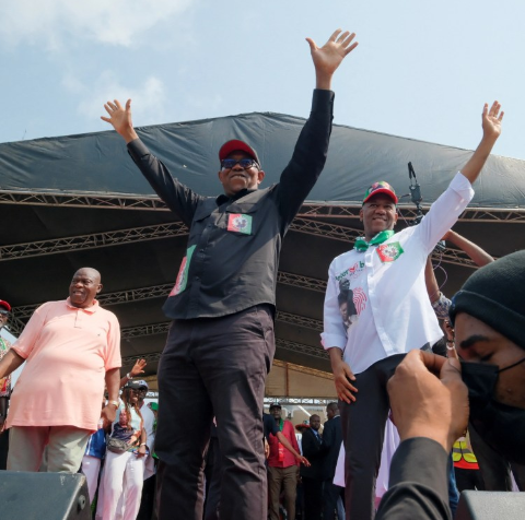#NigeriaDecides2023: Obi Defeats Tinubu, Atiku Inside Aso Rock