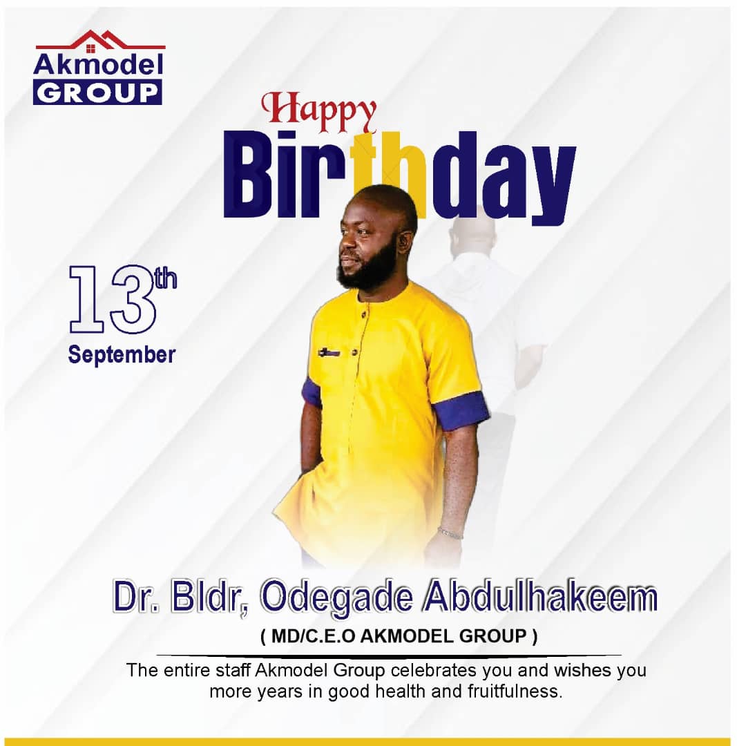 Akmodel MD, Bldr. (Dr.) Abdulhakeem Odegade Clocks A New Age Today